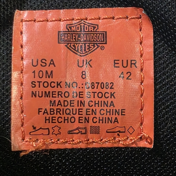 Harley Davidson Belhaven Knee-Hi Black Leather Boots w/Side Zip, Buckles. 10M - Picture 13 of 16